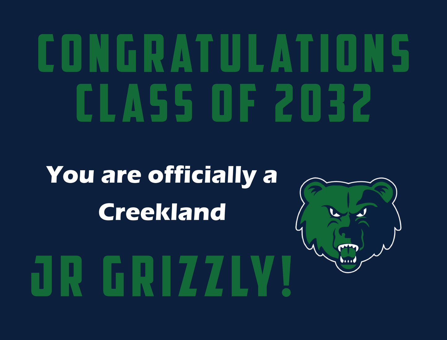 Rising 6th Grader Yard Sign