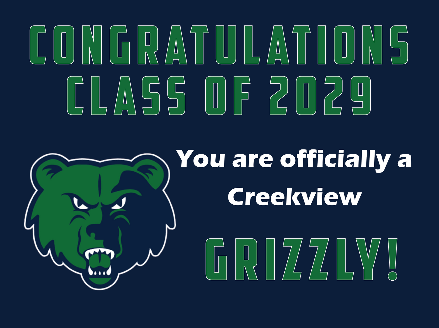 Rising 9th Grader Yard Sign