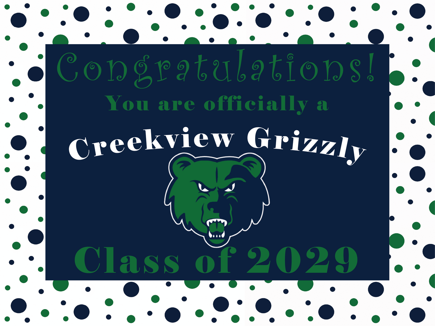 Rising 9th Grader Yard Sign