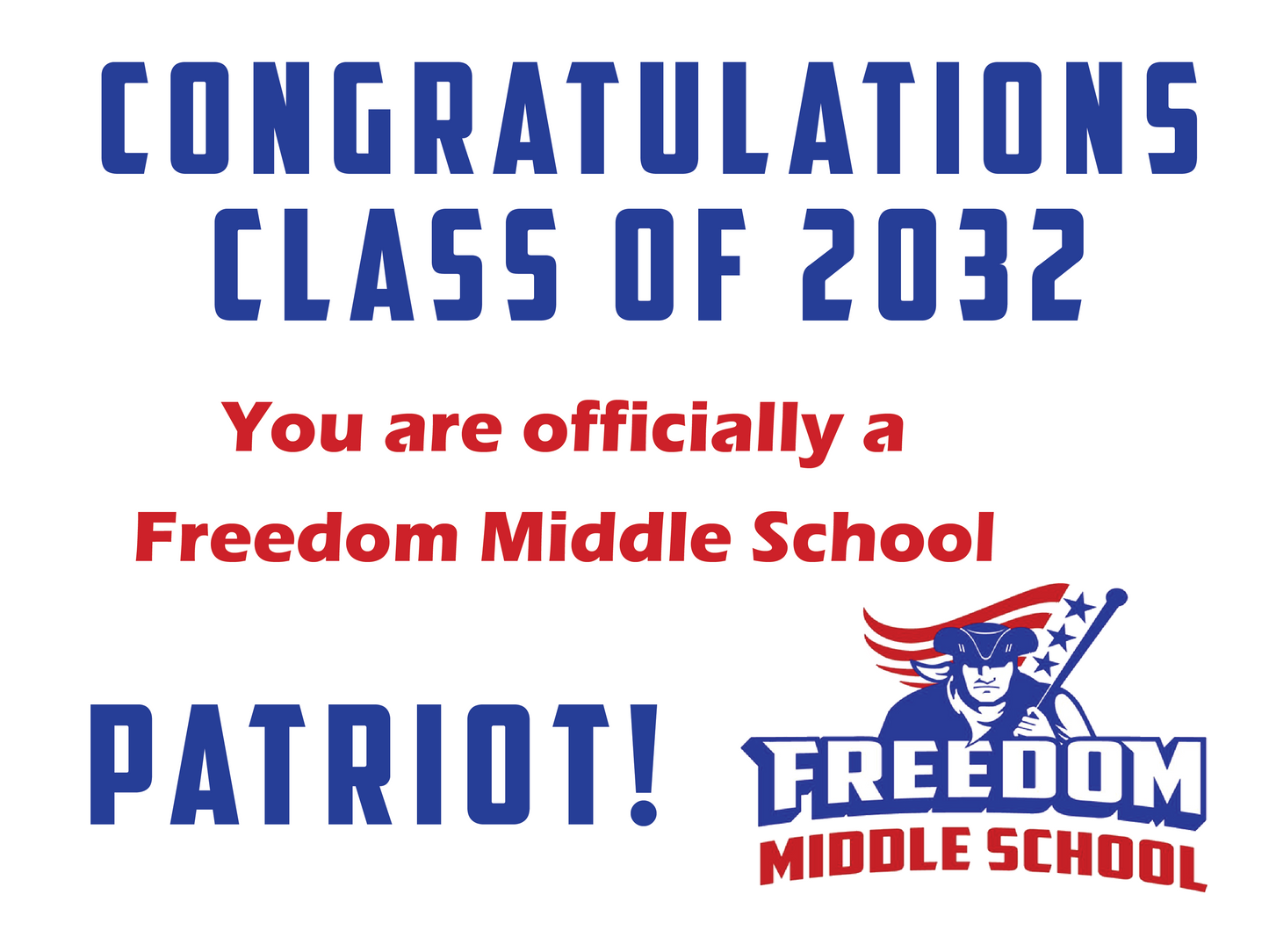 Rising 6th Grader Yard Sign