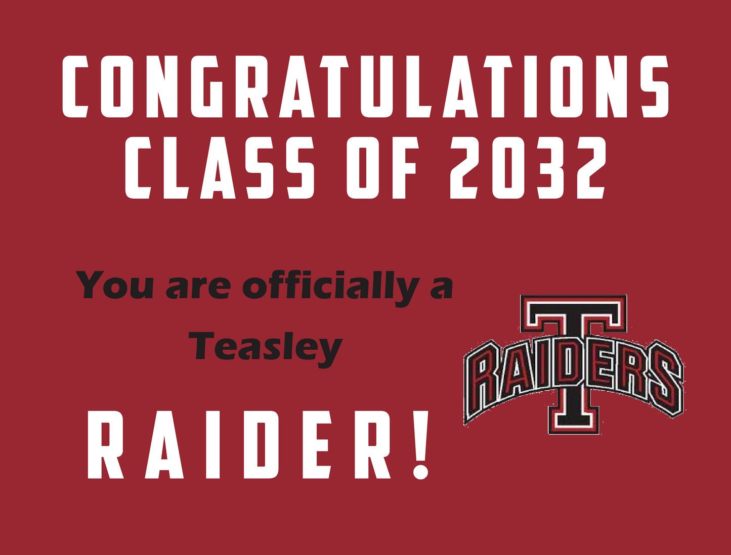 Rising 6th Grader Yard Sign