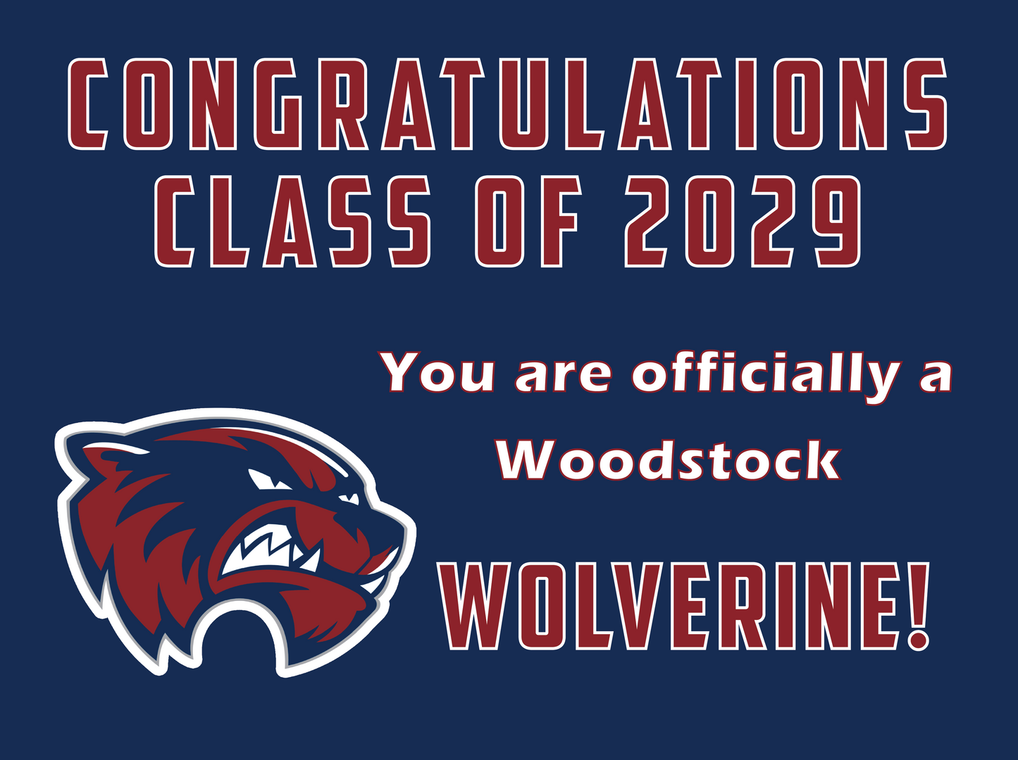 Rising 9th Grader Yard Sign