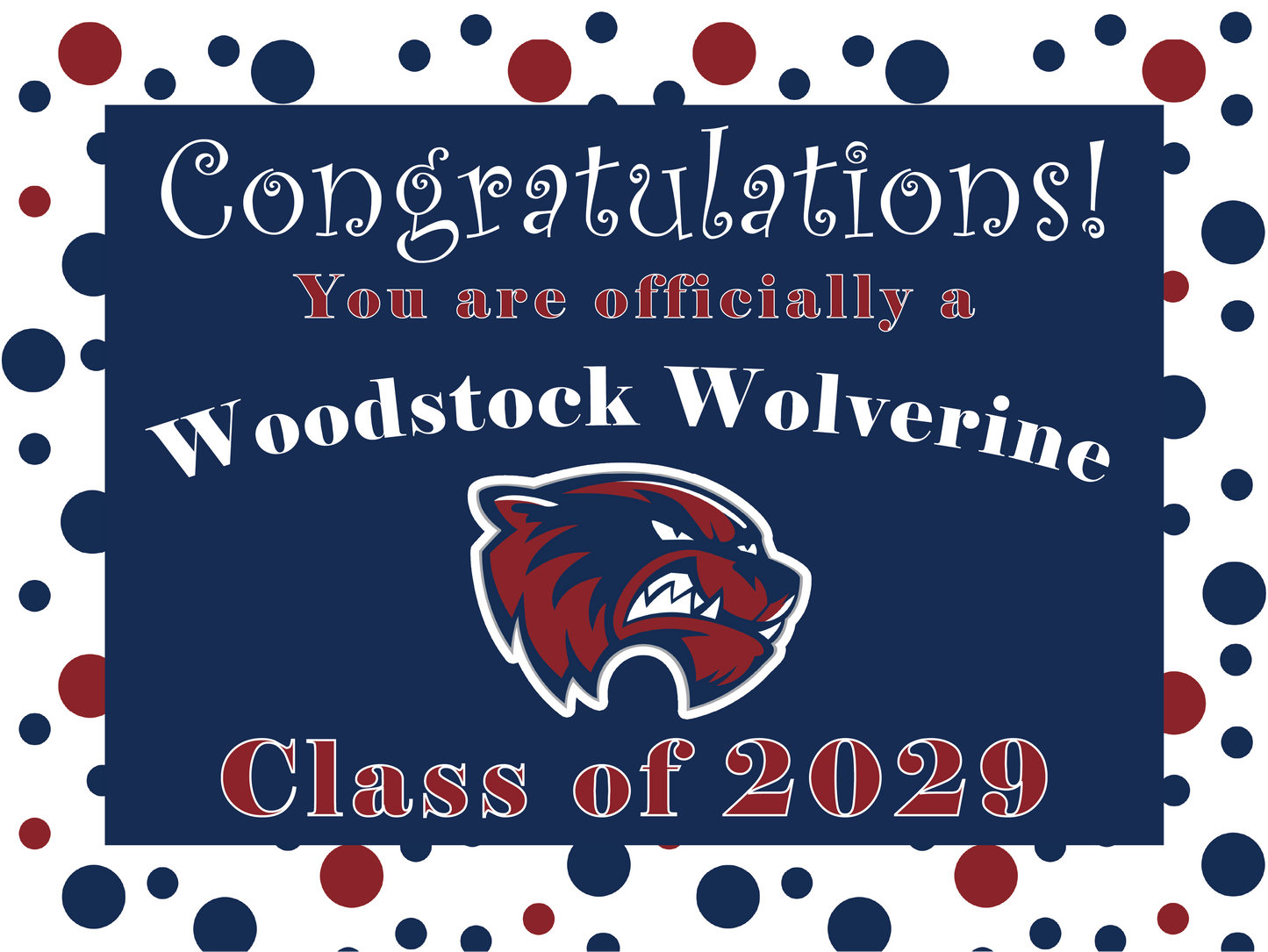 Rising 9th Grader Yard Sign